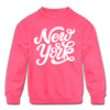 New York Youth Sweatshirt - Hand Lettered Youth New York Crewneck Sweatshirt