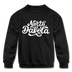 North Dakota Youth Sweatshirt - Hand Lettered Youth North Dakota Crewneck Sweatshirt - black