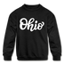 Ohio Youth Sweatshirt - Hand Lettered Youth Ohio Crewneck Sweatshirt - black