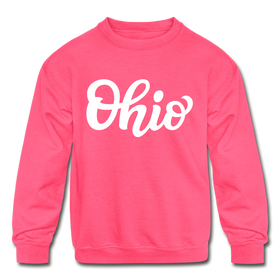 Ohio Youth Sweatshirt - Hand Lettered Youth Ohio Crewneck Sweatshirt