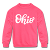Ohio Youth Sweatshirt - Hand Lettered Youth Ohio Crewneck Sweatshirt