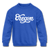 Oregon Youth Sweatshirt - Hand Lettered Youth Oregon Crewneck Sweatshirt - royal blue