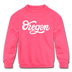 Oregon Youth Sweatshirt - Hand Lettered Youth Oregon Crewneck Sweatshirt - neon pink