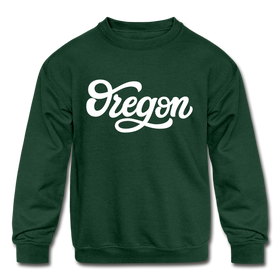 Oregon Youth Sweatshirt - Hand Lettered Youth Oregon Crewneck Sweatshirt