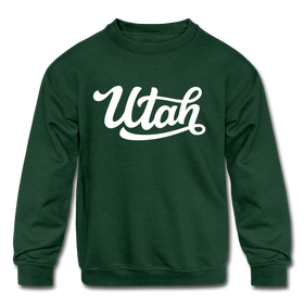 Utah Youth Sweatshirt - Hand Lettered Youth Utah Crewneck Sweatshirt