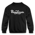 Pennsylvania Youth Sweatshirt - Hand Lettered Youth Pennsylvania Crewneck Sweatshirt - black
