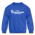 Pennsylvania Youth Sweatshirt - Hand Lettered Youth Pennsylvania Crewneck Sweatshirt - royal blue