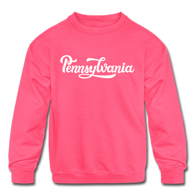 Pennsylvania Youth Sweatshirt - Hand Lettered Youth Pennsylvania Crewneck Sweatshirt