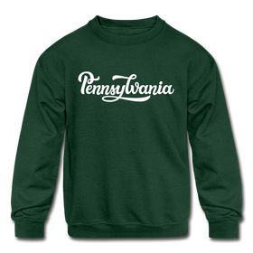 Pennsylvania Youth Sweatshirt - Hand Lettered Youth Pennsylvania Crewneck Sweatshirt