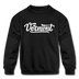 Vermont Youth Sweatshirt - Hand Lettered Youth Vermont Crewneck Sweatshirt - black