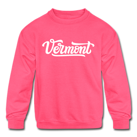 Vermont Youth Sweatshirt - Hand Lettered Youth Vermont Crewneck Sweatshirt