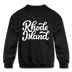 Rhode Island Youth Sweatshirt - Hand Lettered Youth Rhode Island Crewneck Sweatshirt - black