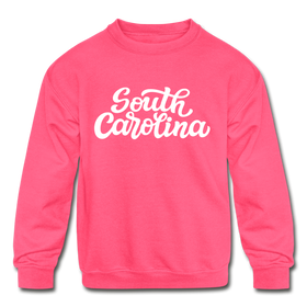 South Carolina Youth Sweatshirt - Hand Lettered Youth South Carolina Crewneck Sweatshirt