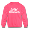 South Carolina Youth Sweatshirt - Hand Lettered Youth South Carolina Crewneck Sweatshirt