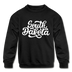 South Dakota Youth Sweatshirt - Hand Lettered Youth South Dakota Crewneck Sweatshirt - black
