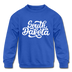 South Dakota Youth Sweatshirt - Hand Lettered Youth South Dakota Crewneck Sweatshirt - royal blue