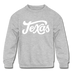 Texas Youth Sweatshirt - Hand Lettered Youth Texas Crewneck Sweatshirt - heather gray