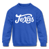 Texas Youth Sweatshirt - Hand Lettered Youth Texas Crewneck Sweatshirt - royal blue
