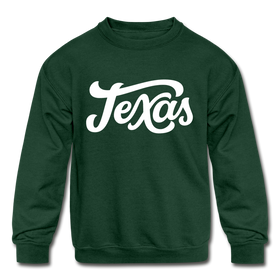 Texas Youth Sweatshirt - Hand Lettered Youth Texas Crewneck Sweatshirt