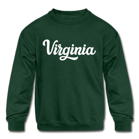 Virginia Youth Sweatshirt - Hand Lettered Youth Virginia Crewneck Sweatshirt