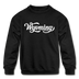 Wyoming Youth Sweatshirt - Hand Lettered Youth Wyoming Crewneck Sweatshirt - black