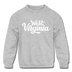 West Virginia Youth Sweatshirt - Hand Lettered Youth West Virginia Crewneck Sweatshirt - heather gray