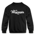 Wisconsin Youth Sweatshirt - Hand Lettered Youth Wisconsin Crewneck Sweatshirt - black