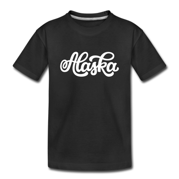 Alaska Youth T-Shirt - Hand Lettered Youth Alaska Tee - black