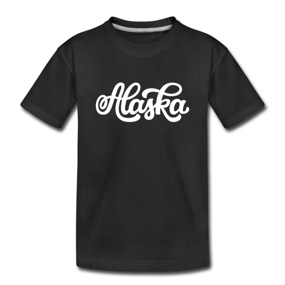 Alaska Youth T-Shirt - Hand Lettered Youth Alaska Tee - black