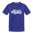 Alaska Youth T-Shirt - Hand Lettered Youth Alaska Tee - royal blue