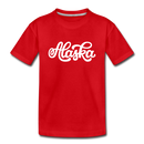 Alaska Youth T-Shirt - Hand Lettered Youth Alaska Tee - red