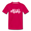 Alaska Youth T-Shirt - Hand Lettered Youth Alaska Tee - dark pink