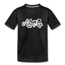 Alaska Youth T-Shirt - Hand Lettered Youth Alaska Tee - charcoal gray