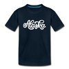 Alaska Youth T-Shirt - Hand Lettered Youth Alaska Tee - deep navy