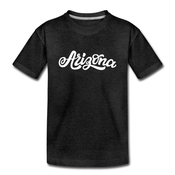 Arizona Youth T-Shirt - Hand Lettered Youth Arizona Tee - charcoal gray
