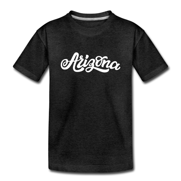 Arizona Youth T-Shirt - Hand Lettered Youth Arizona Tee - charcoal gray