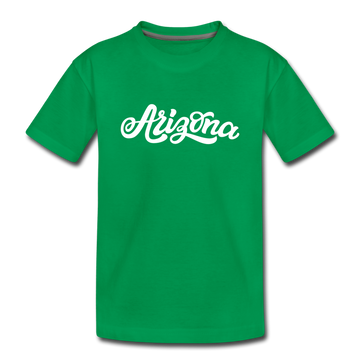 Arizona Youth T-Shirt - Hand Lettered Youth Arizona Tee - kelly green