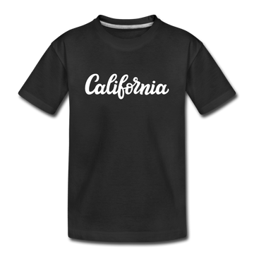 California Youth T-Shirt - Hand Lettered Youth California Tee - black