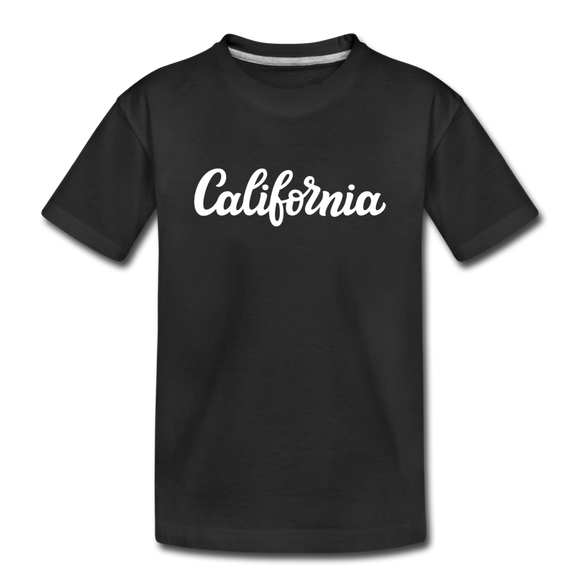 California Youth T-Shirt - Hand Lettered Youth California Tee - black