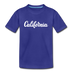 California Youth T-Shirt - Hand Lettered Youth California Tee - royal blue