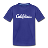 California Youth T-Shirt - Hand Lettered Youth California Tee - royal blue