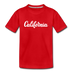 California Youth T-Shirt - Hand Lettered Youth California Tee - red