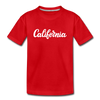 California Youth T-Shirt - Hand Lettered Youth California Tee - red
