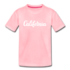California Youth T-Shirt - Hand Lettered Youth California Tee - pink