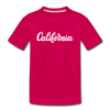 California Youth T-Shirt - Hand Lettered Youth California Tee - dark pink