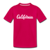 California Youth T-Shirt - Hand Lettered Youth California Tee - dark pink