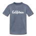 California Youth T-Shirt - Hand Lettered Youth California Tee - heather blue
