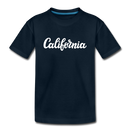 California Youth T-Shirt - Hand Lettered Youth California Tee - deep navy