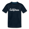 California Youth T-Shirt - Hand Lettered Youth California Tee - deep navy