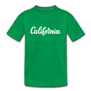 California Youth T-Shirt - Hand Lettered Youth California Tee - kelly green